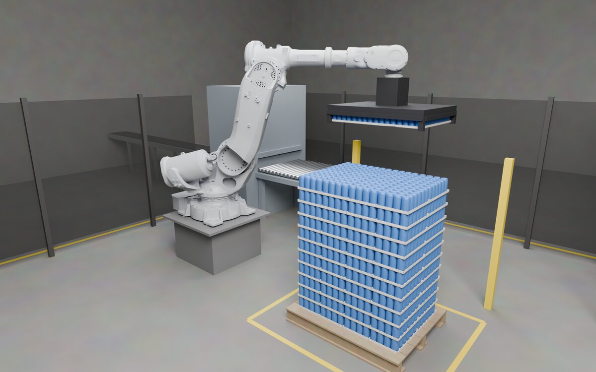 Simulated palletizing cell, variant one